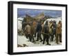 The Lifeboat is Taken through the Dunes, 1883-Michael Peter Ancher-Framed Giclee Print