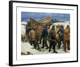 The Lifeboat is taken through the Dunes-Michael Ancher-Framed Premium Giclee Print