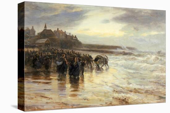 The Lifeboat Off, 1884-Robert Jobling-Stretched Canvas