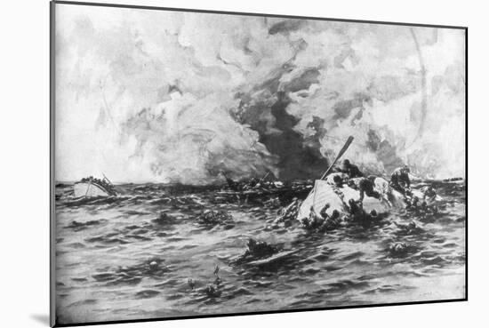 The Lifeboats of RMS Lusitania, 7 May 1915-Samuel Begg-Mounted Giclee Print