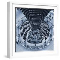 The Light Funnel of the Reichstag Dome in the Cupola of the Reichstag, Tiergarten, Berlin,Germany-Cahir Davitt-Framed Photographic Print