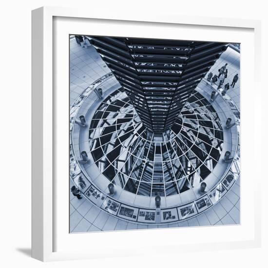 The Light Funnel of the Reichstag Dome in the Cupola of the Reichstag, Tiergarten, Berlin,Germany-Cahir Davitt-Framed Photographic Print