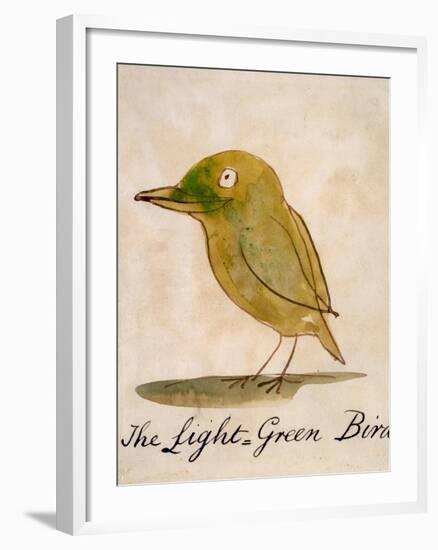 The Light Green Bird, from Sixteen Drawings of Comic Birds-Edward Lear-Framed Giclee Print