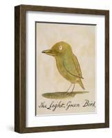 The Light Green Bird-Edward Lear-Framed Giclee Print