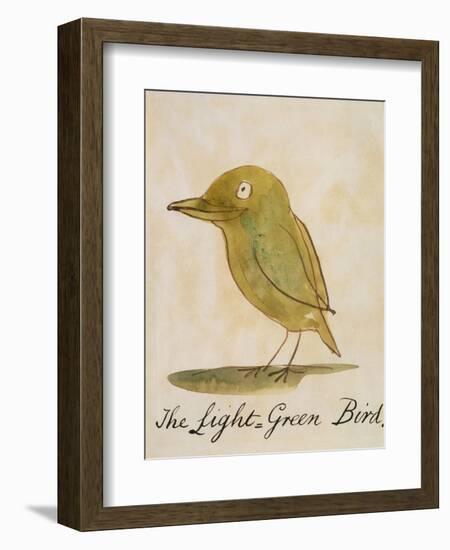 The Light Green Bird-Edward Lear-Framed Giclee Print