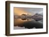 The Light of the Moon and Snowy Peaks Reflected in the Cold Sea Lit the Night at Svolvaer-Roberto Moiola-Framed Photographic Print