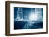 The Light Trails on the Steet-liufuyu-Framed Photographic Print