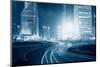 The Light Trails on the Steet-liufuyu-Mounted Photographic Print