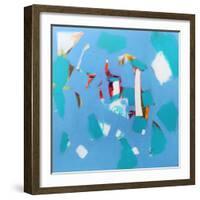 The Light Within II, 2021 (acrylic and collage on canvas)-Angie Kenber-Framed Giclee Print