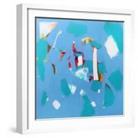 The Light Within II, 2021 (acrylic and collage on canvas)-Angie Kenber-Framed Giclee Print