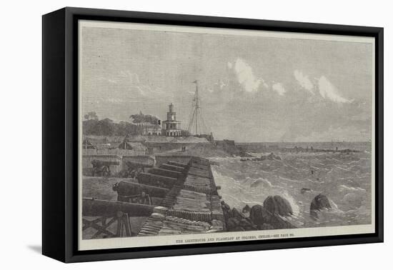 The Lighthouse and Flagstaff at Colombo, Ceylon-null-Framed Stretched Canvas