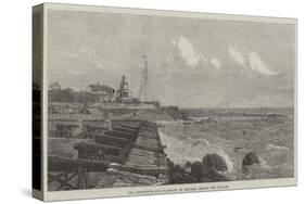 The Lighthouse and Flagstaff at Colombo, Ceylon-null-Stretched Canvas