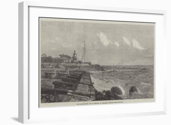 The Lighthouse and Flagstaff at Colombo, Ceylon-null-Framed Giclee Print