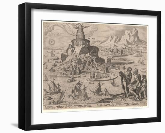 The Lighthouse at Alexandria after Maarten Van Heemskerck, 1572-Philipp Galle-Framed Giclee Print
