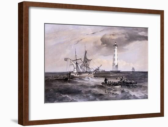 The Lighthouse at Cape Chersonese, Looking South, Crimea, Ukraine, 1855-Thomas Goldsworth Dutton-Framed Giclee Print