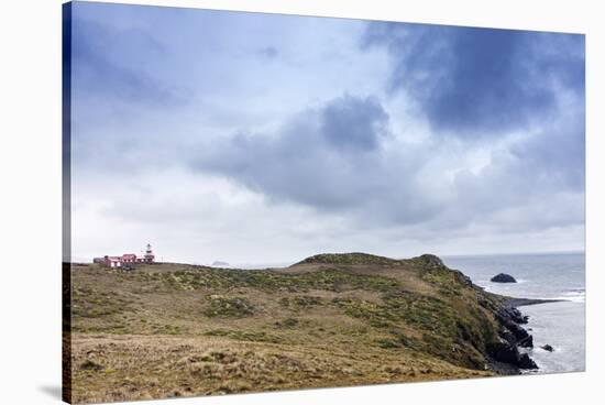 The lighthouse at Cape Horn at the far southern end of South America, in the islands of Cape Horn N-Alex Robinson-Stretched Canvas