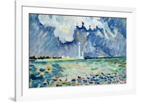 The Lighthouse at Gatteville-Paul Signac-Framed Giclee Print