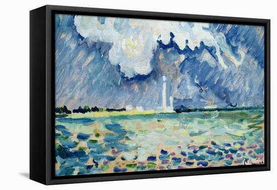 The Lighthouse at Gatteville-Paul Signac-Framed Stretched Canvas