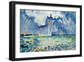 The Lighthouse at Gatteville-Paul Signac-Framed Giclee Print