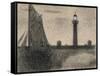 The Lighthouse at Honfleur, 1886-Georges Pierre Seurat-Framed Stretched Canvas