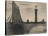 The Lighthouse at Honfleur, 1886-Georges Pierre Seurat-Stretched Canvas