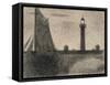 The Lighthouse at Honfleur, 1886-Georges Pierre Seurat-Framed Stretched Canvas