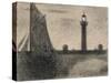 The Lighthouse at Honfleur, 1886-Georges Pierre Seurat-Stretched Canvas