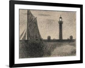 The Lighthouse at Honfleur, 1886-Georges Pierre Seurat-Framed Giclee Print