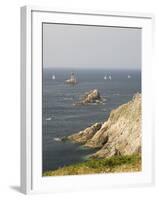 The Lighthouse at Pointe Du Raz, Southern Finistere, Brittany, France-Amanda Hall-Framed Photographic Print