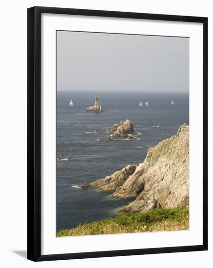 The Lighthouse at Pointe Du Raz, Southern Finistere, Brittany, France-Amanda Hall-Framed Photographic Print