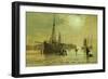 The Lighthouse at Scarborough, 1877-John Atkinson Grimshaw-Framed Giclee Print