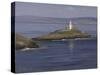 The Lighthouse, Bracelet Bay, Mumbles-Tom Hughes-Stretched Canvas