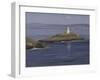 The Lighthouse, Bracelet Bay, Mumbles-Tom Hughes-Framed Giclee Print