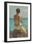 the Lighthouse , Falmouth. 1919 (Oil on Canvas)-Henry Scott Tuke-Framed Giclee Print