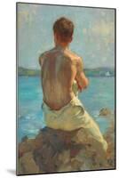 the Lighthouse , Falmouth. 1919 (Oil on Canvas)-Henry Scott Tuke-Mounted Giclee Print