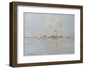 The Lighthouse (Oil on Canvas)-John Henry Twachtman-Framed Giclee Print