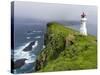 The Lighthouse On Mykinesholmur. Island Mykines, Faroe Islands. Denmark-Martin Zwick-Stretched Canvas