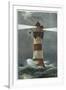 The Lighthouse on Roten Sande in the Weser Estuary on Germany's Nordzee Coast-Willy Stower-Framed Premium Giclee Print