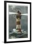 The Lighthouse on Roten Sande in the Weser Estuary on Germany's Nordzee Coast-Willy Stower-Framed Premium Giclee Print