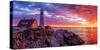 The lighthouse on the rock-Marco Carmassi-Stretched Canvas