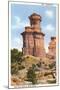 The Lighthouse Rock, Palo Duro Park, Texas-null-Mounted Art Print