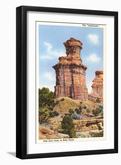 The Lighthouse Rock, Palo Duro Park, Texas-null-Framed Art Print