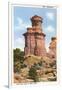 The Lighthouse Rock, Palo Duro Park, Texas-null-Framed Art Print