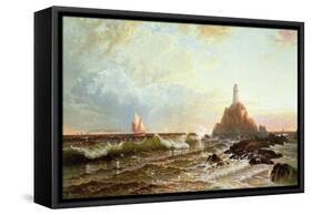 The Lighthouse-Alfred Thompson Bricher-Framed Stretched Canvas