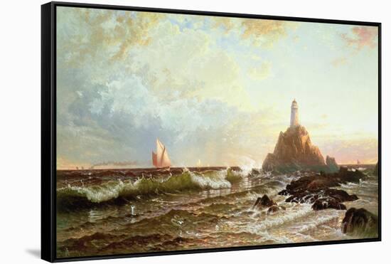 The Lighthouse-Alfred Thompson Bricher-Framed Stretched Canvas