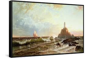 The Lighthouse-Alfred Thompson Bricher-Framed Stretched Canvas