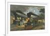 The Lightning Express Trains, 1863-Currier & Ives-Framed Giclee Print