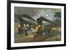 The Lightning Express Trains, 1863-Currier & Ives-Framed Giclee Print