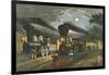 The Lightning Express Trains, 1863-Currier & Ives-Framed Giclee Print
