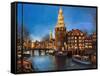 The Lights Of Amsterdam-kirilstanchev-Framed Stretched Canvas